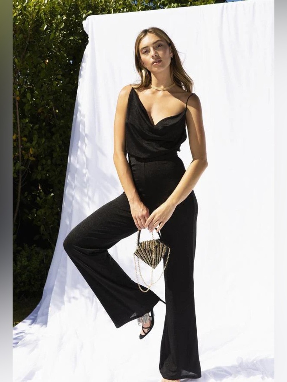 MISHA Moira Pantsuit in Black Size 10